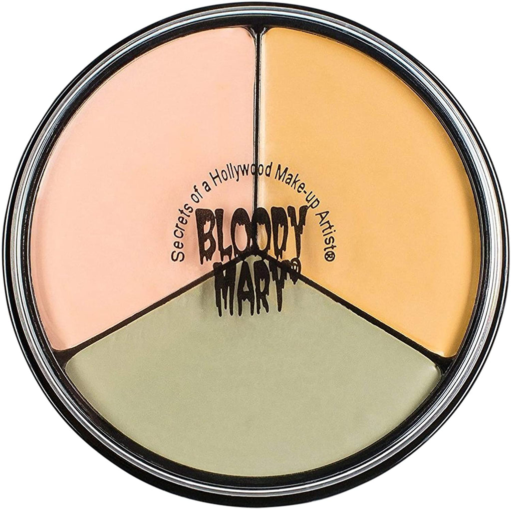 Secrets of a Hollywood Makeup artist Tri-color make up wheel for Monster characters by Bloody Mary.