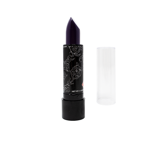 Deep Purple Black Berry Lipstick by Bloody Mary, Hollywood Makeup artist. Made in the USA.