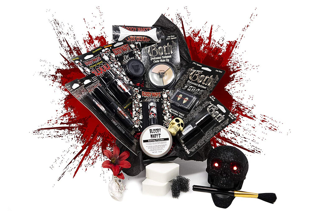 Deluxe Vampiress FX makeup kit in a Coffin Gift Set by Bloody Mary, Hollywood Makeup artist. 